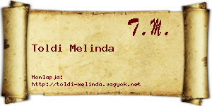 Toldi Melinda névjegykártya